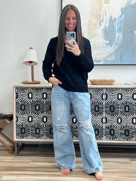 Distressed High Waisted Jeans