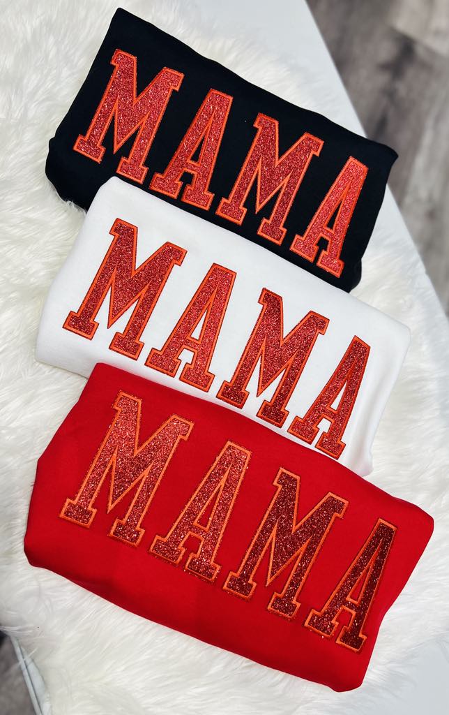 MAMA (RED GLITTER PATCH) Sweatshirt