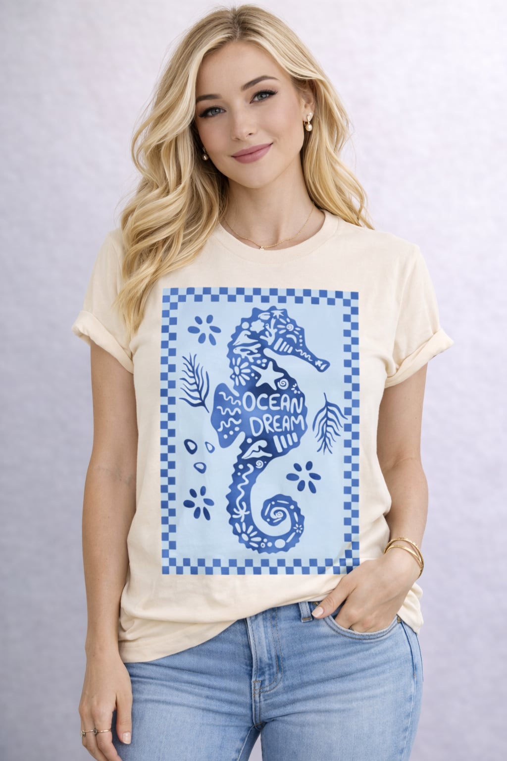 Ocean Dream Seahorse Graphic Tshirt