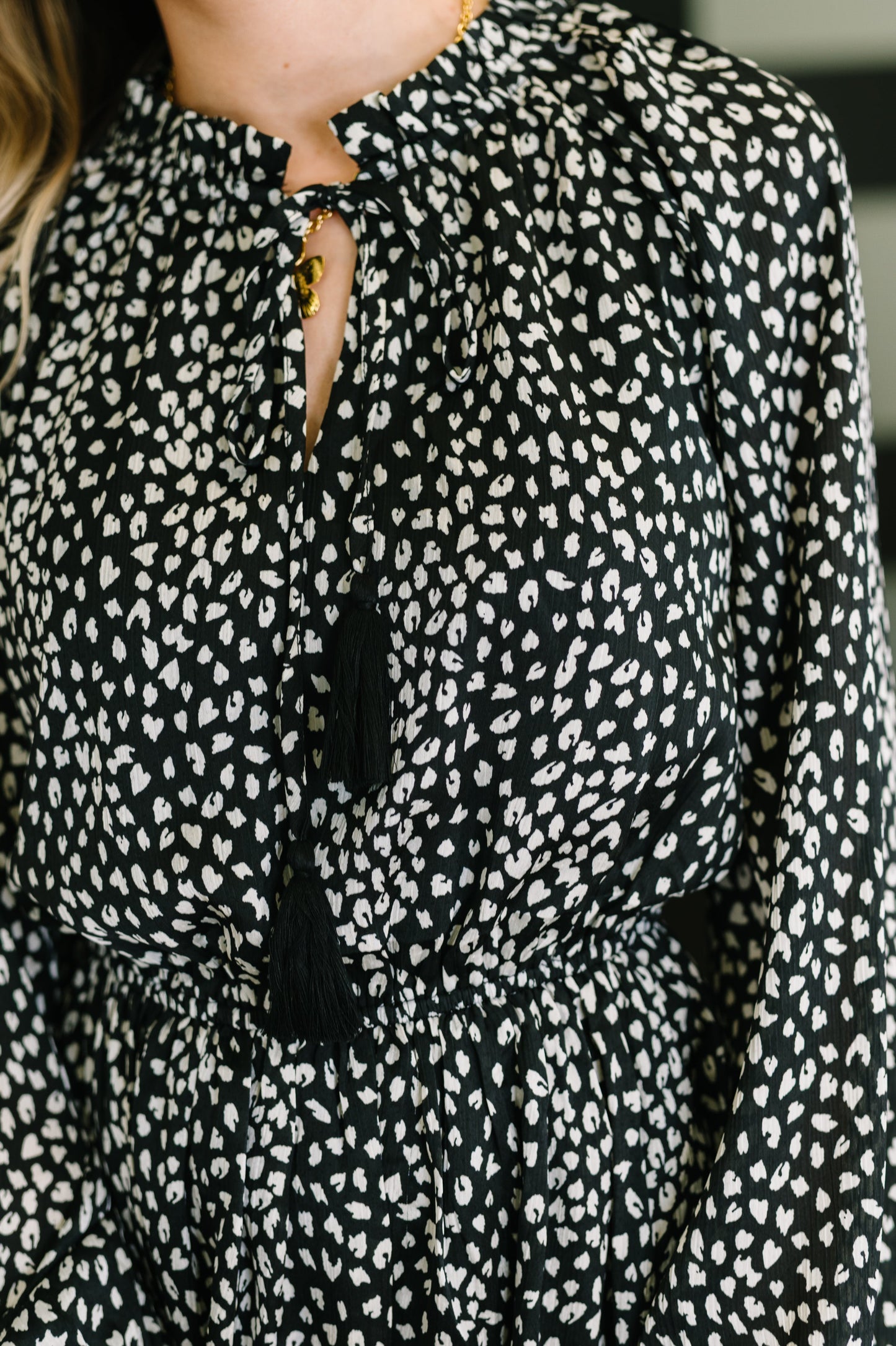 A Cheeky Little Time Tiered Romper Dress in Black