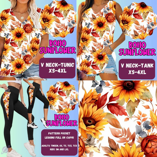 Boho Sunflower Tops & Bottoms *Pre-Order*