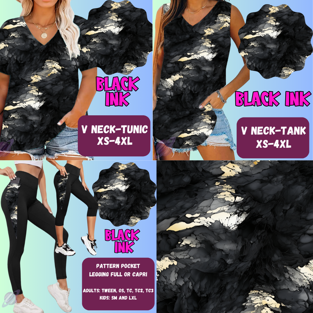 Black Ink Tops & Bottoms *Pre-Order*