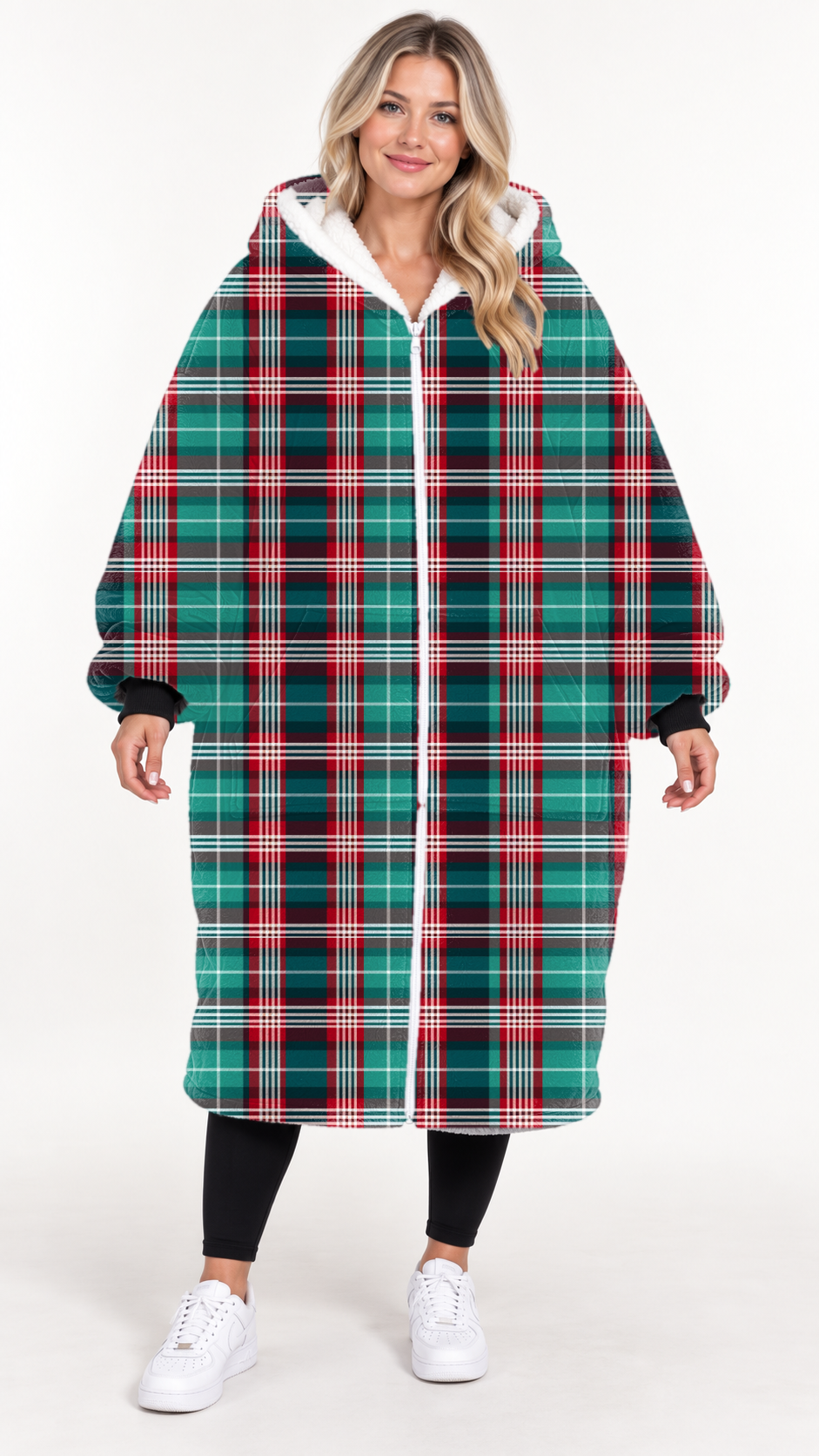 CHRISTMAS PLAID-HOODIE BLANKET *Pre-Order*