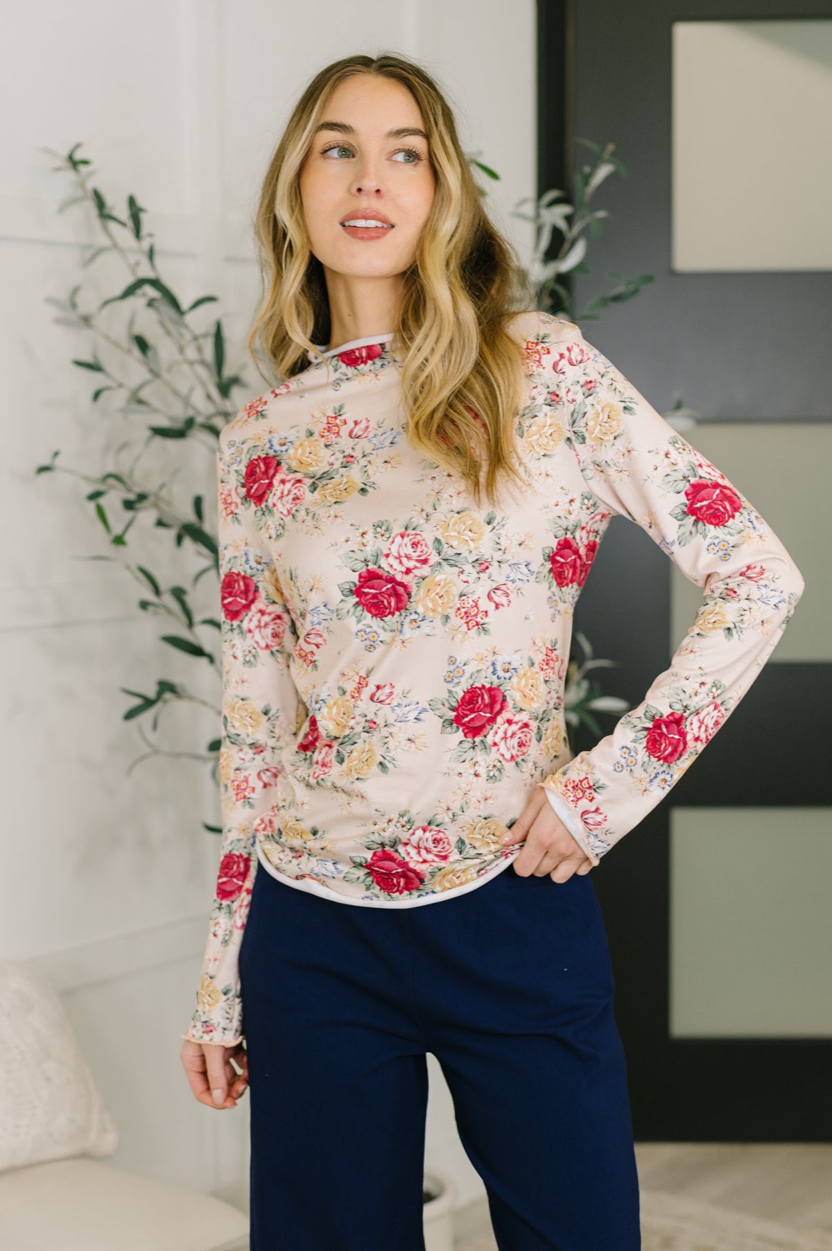 Direction to Perfection High Neck Long Sleeve Top