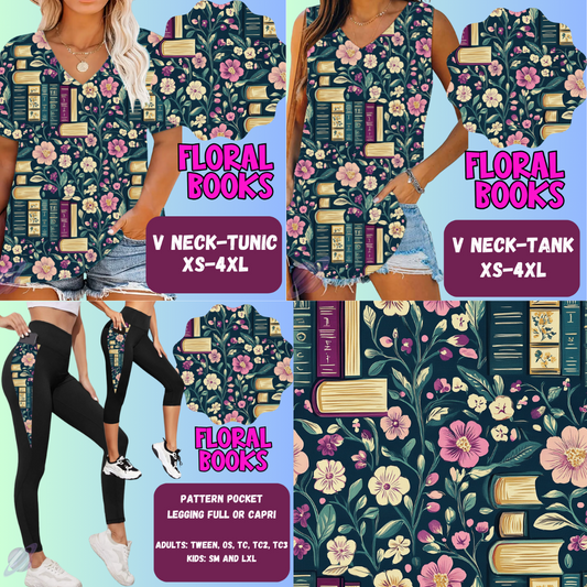 Floral Books Tops & Bottoms *Pre-Order*