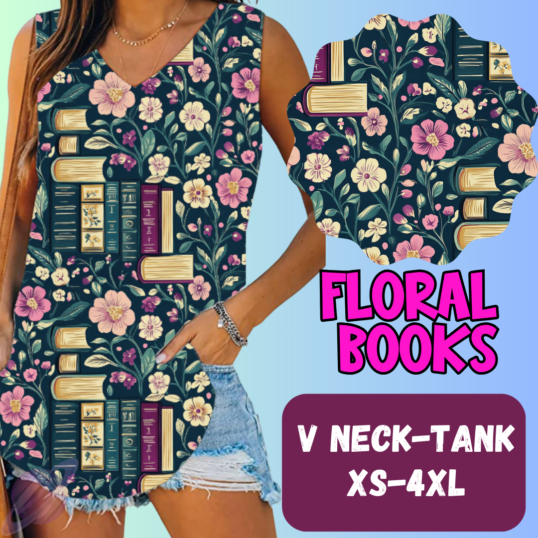 Floral Books Tops & Bottoms *Pre-Order*