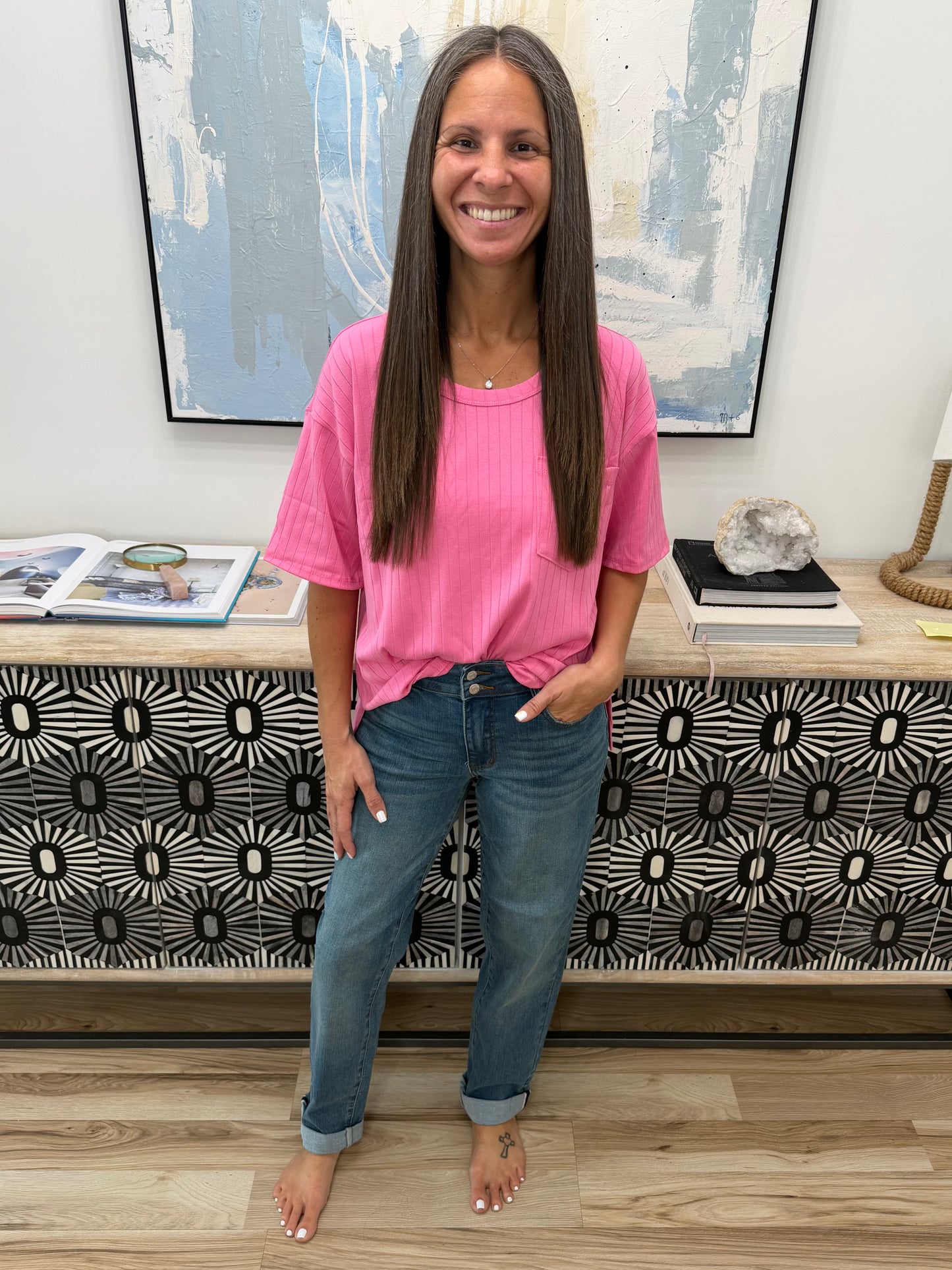 Becky Mid Rise Cool Denim Boyfriend Jean