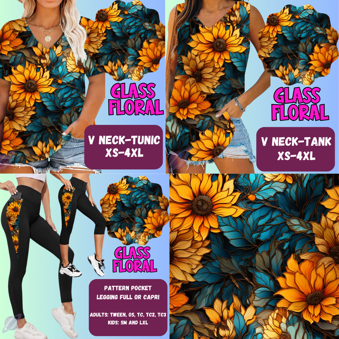 Glass Floral Tops & Bottoms *Pre-Order*