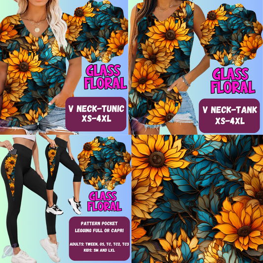 Glass Floral Tops & Bottoms *Pre-Order*