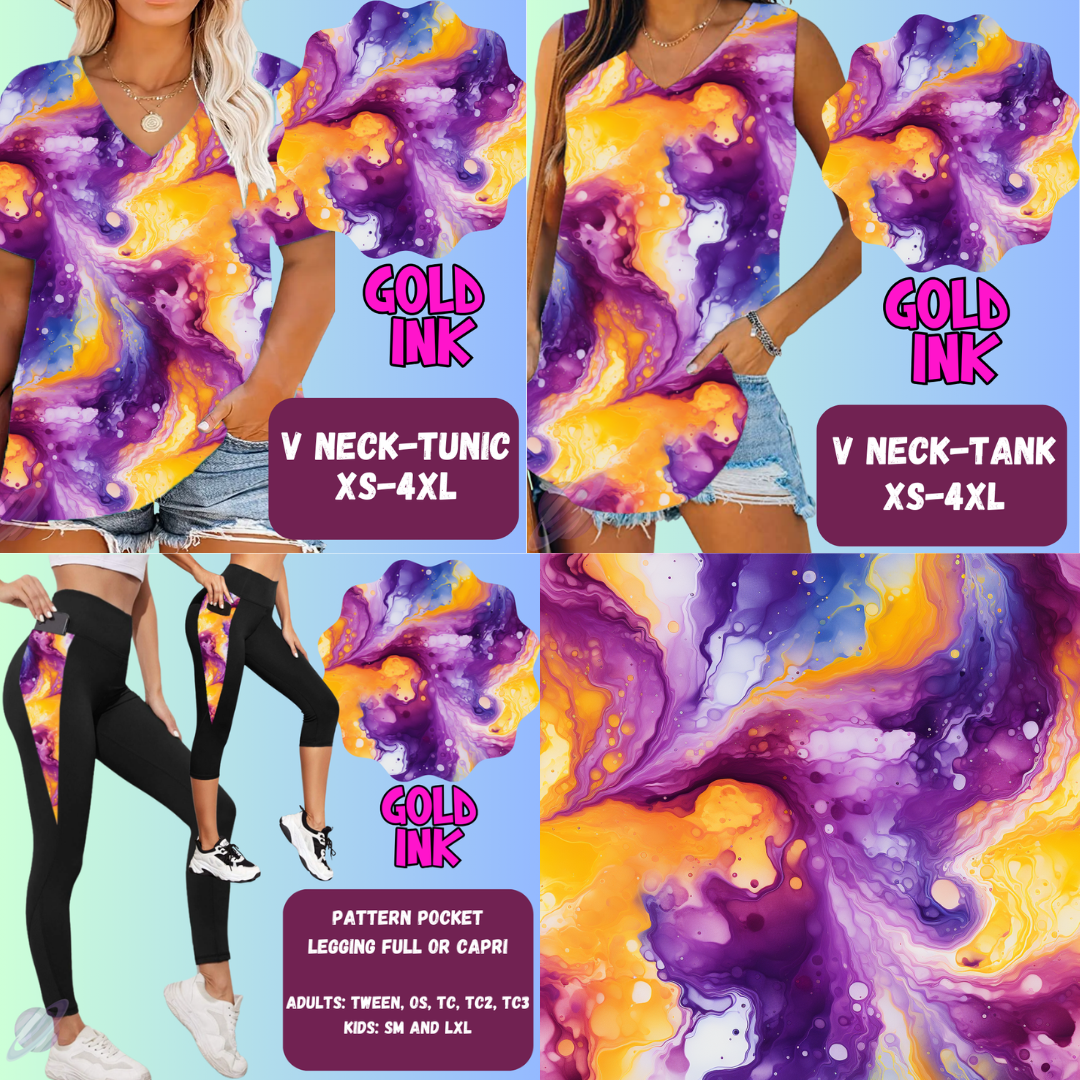Gold Ink Tops & Bottoms *Pre-Order*