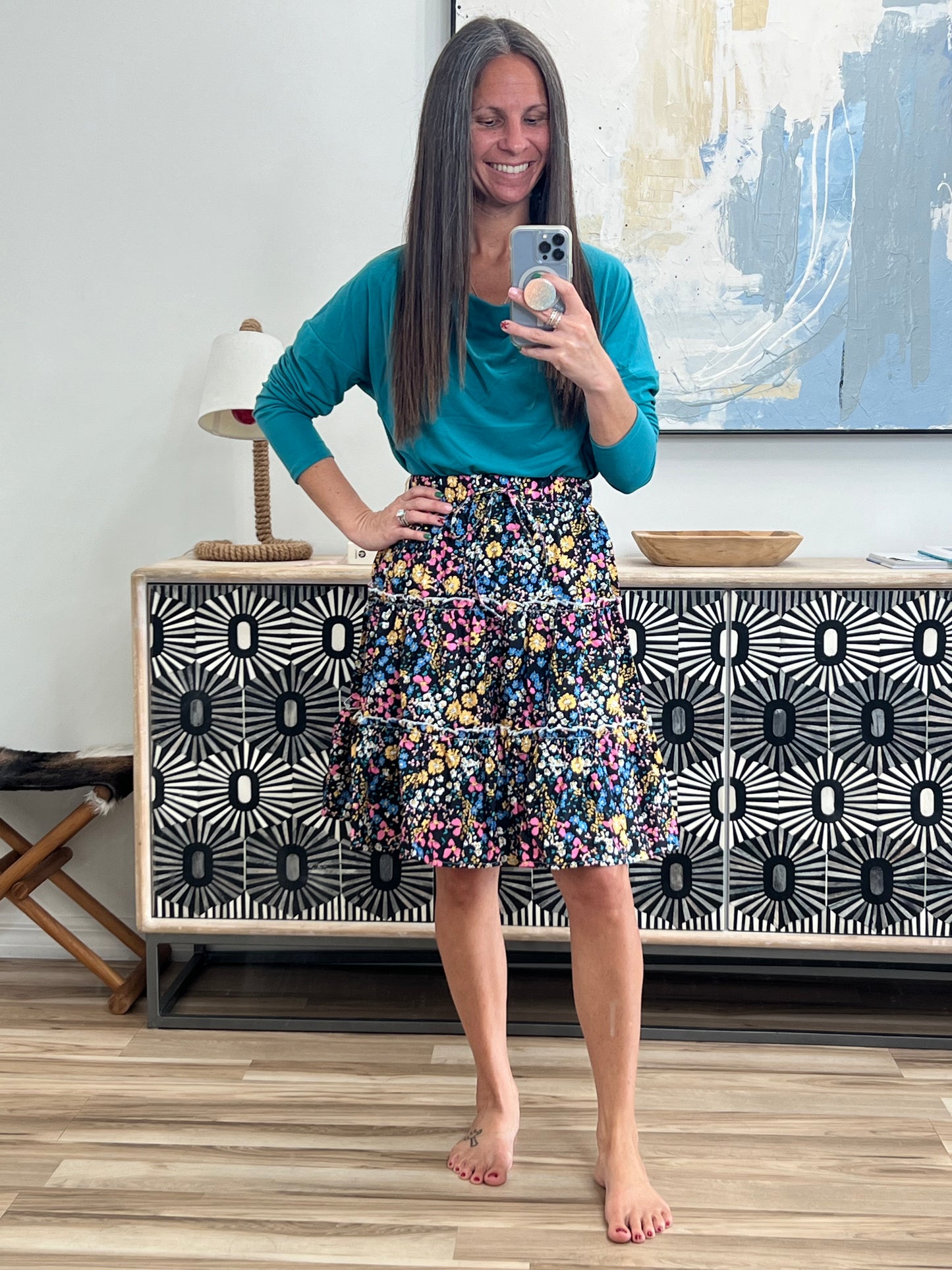 Cowl Neck Long Sleeve Top