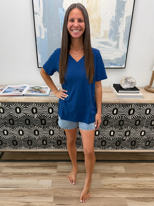 I Don't Have to Choose V-Neck Tee in Navy