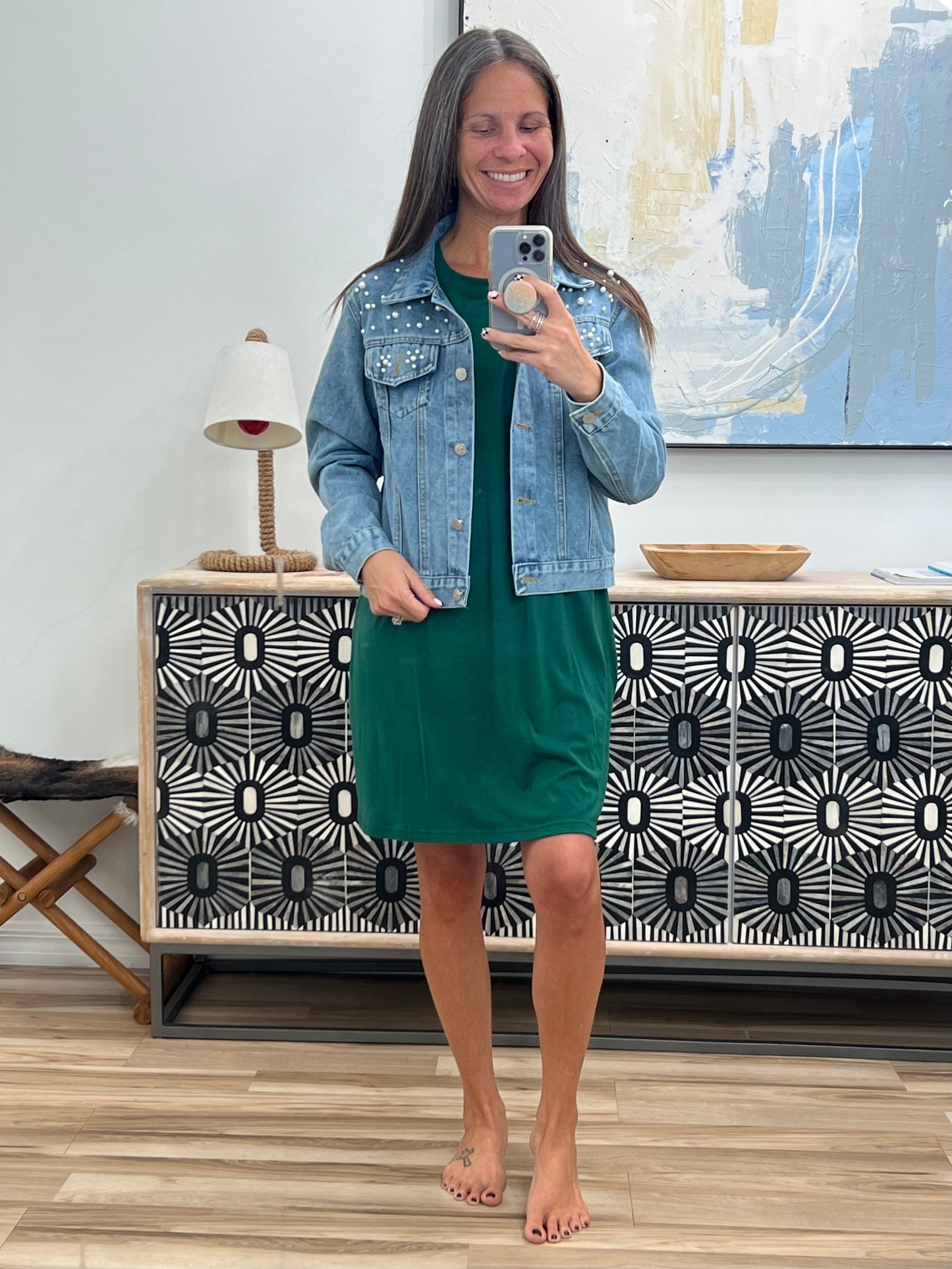 Florida Short Sleeve Dress with Pockets