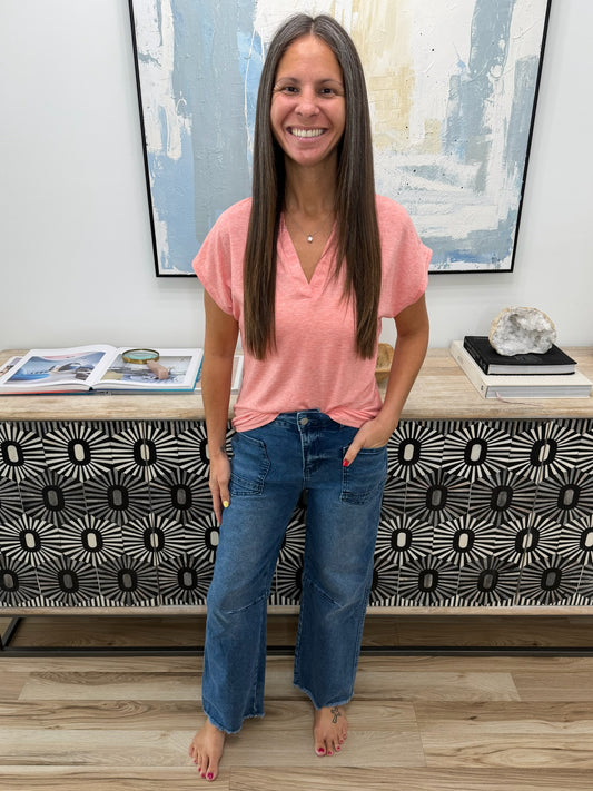 High Waist Straight Leg Jeans