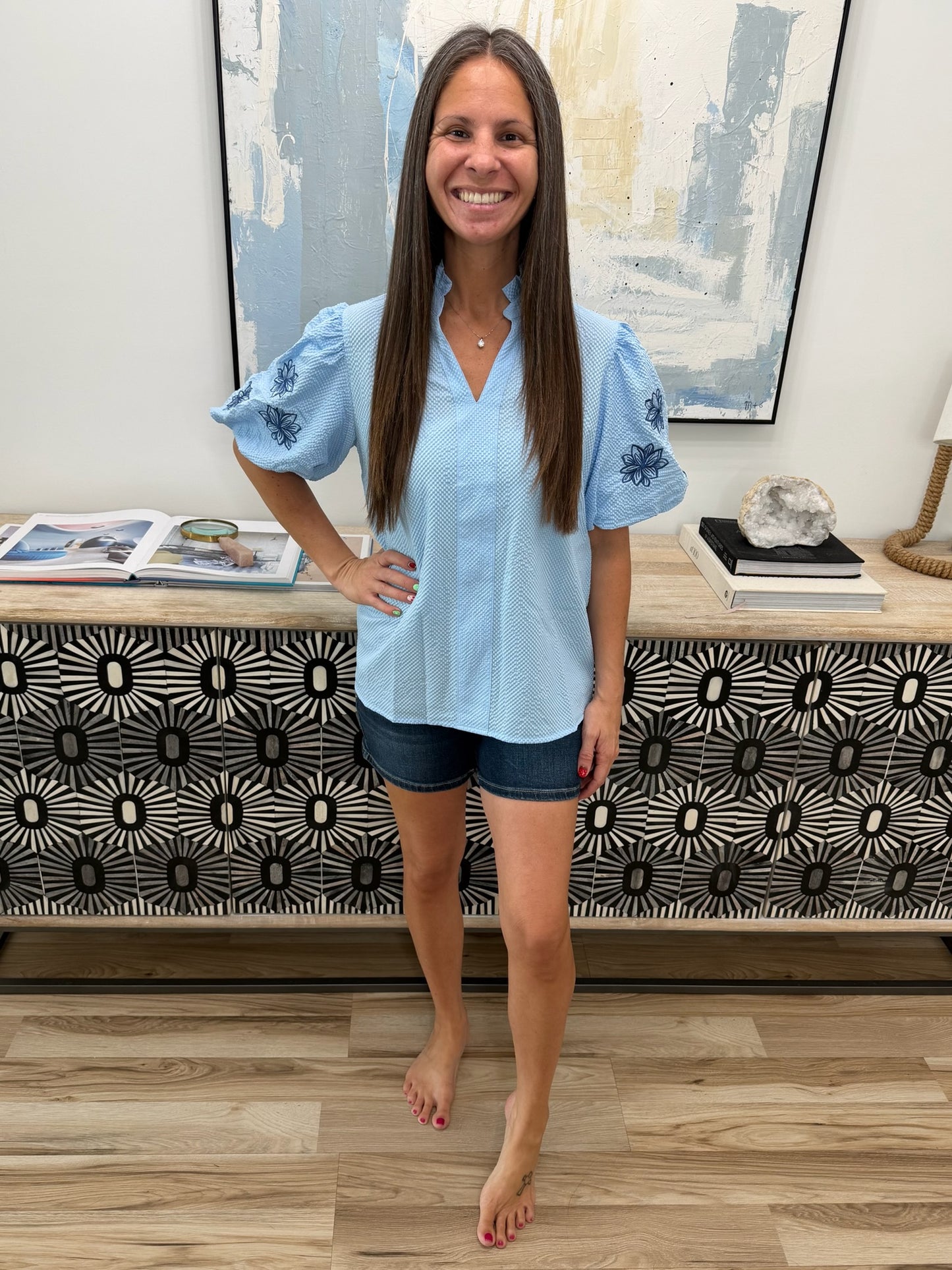 That Easy Notch Neck Blouse