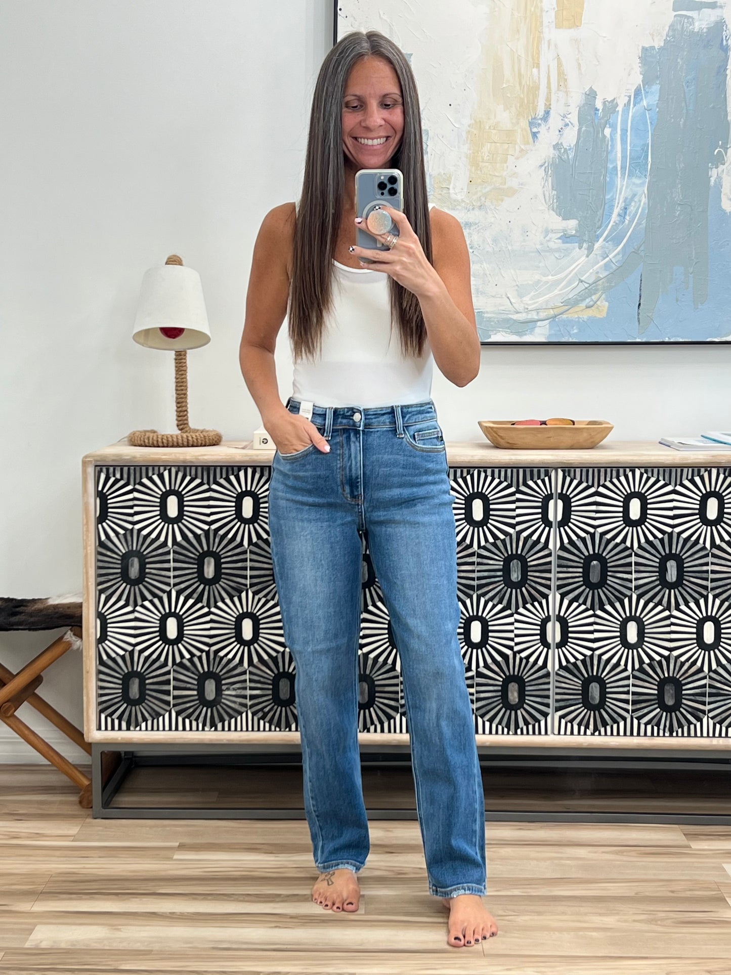 Amelia High Waist Ankle Straight