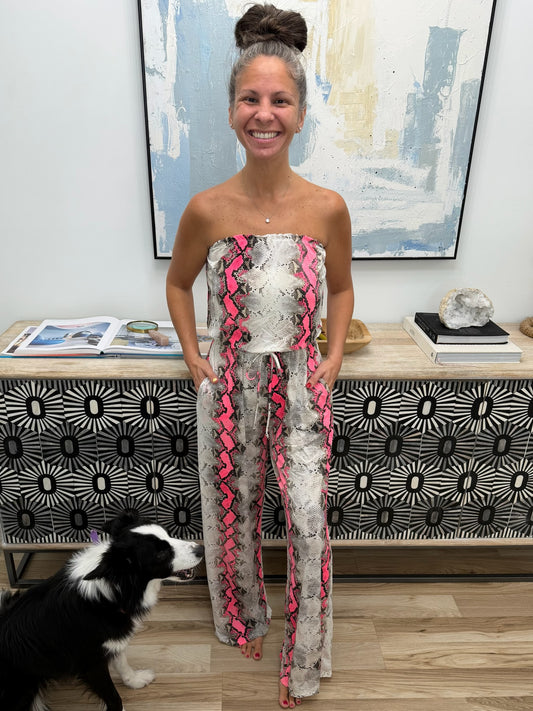 *Snakeskin Jumpsuit