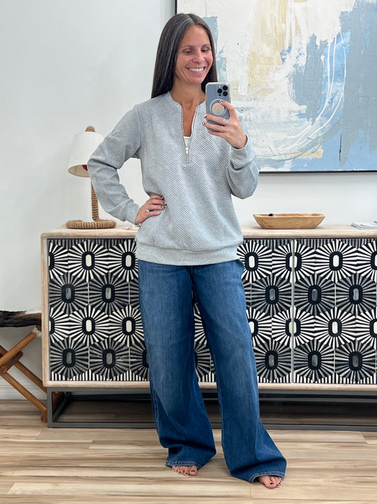 Early Day Quilted Half Zip Pullover