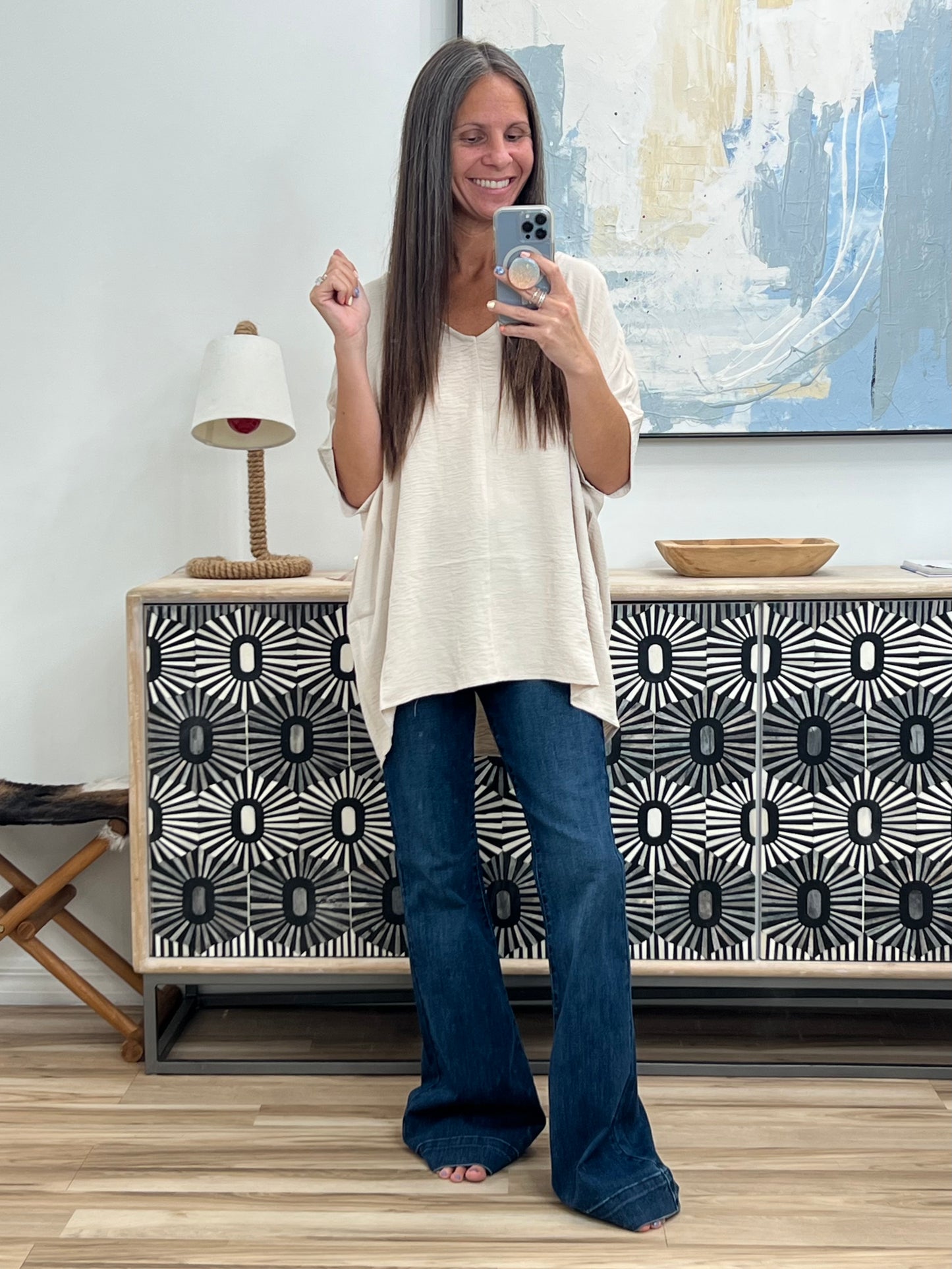Mackenzie High Waist Flare with Vintage Pocket
