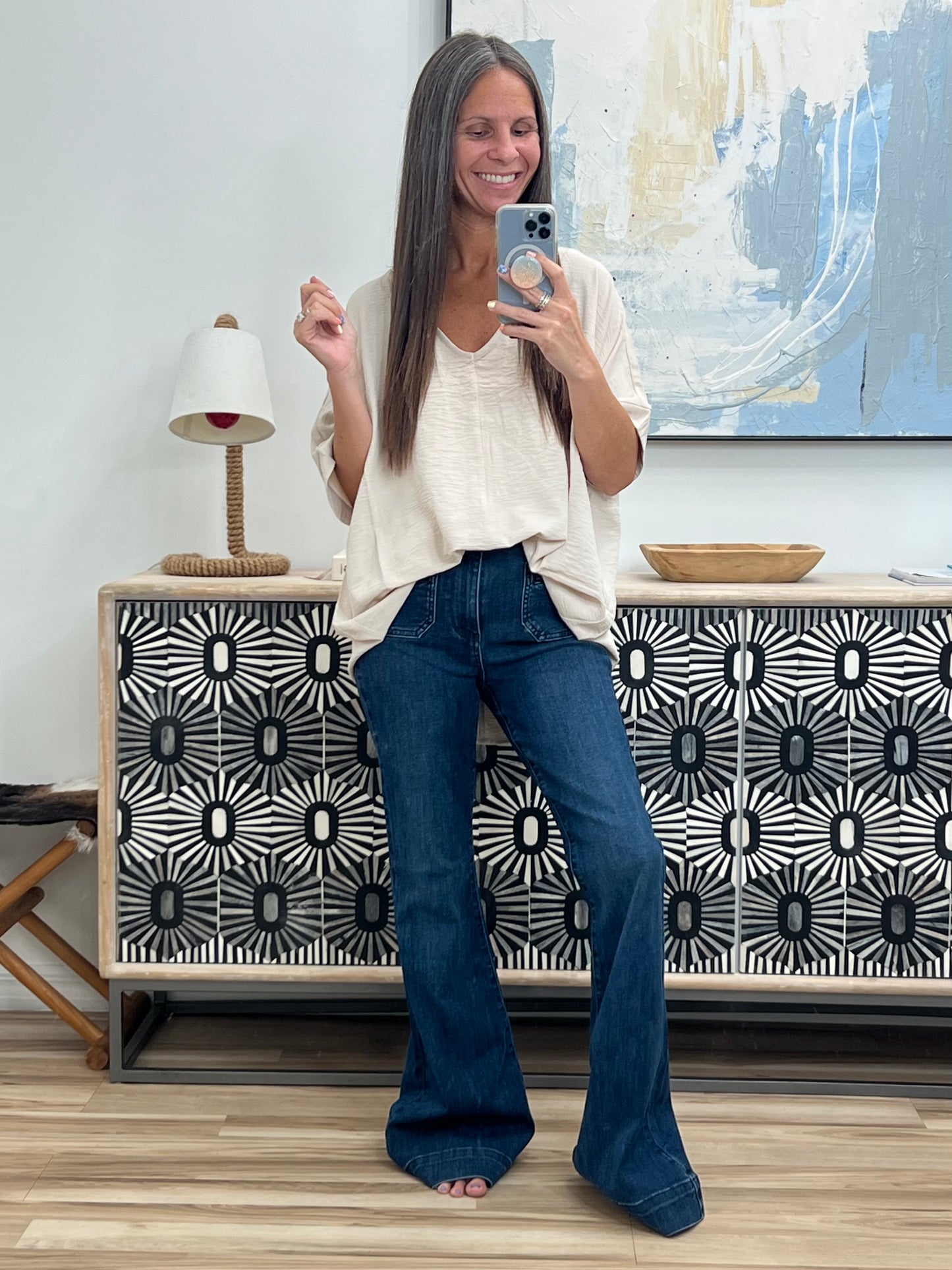 Mackenzie High Waist Flare with Vintage Pocket
