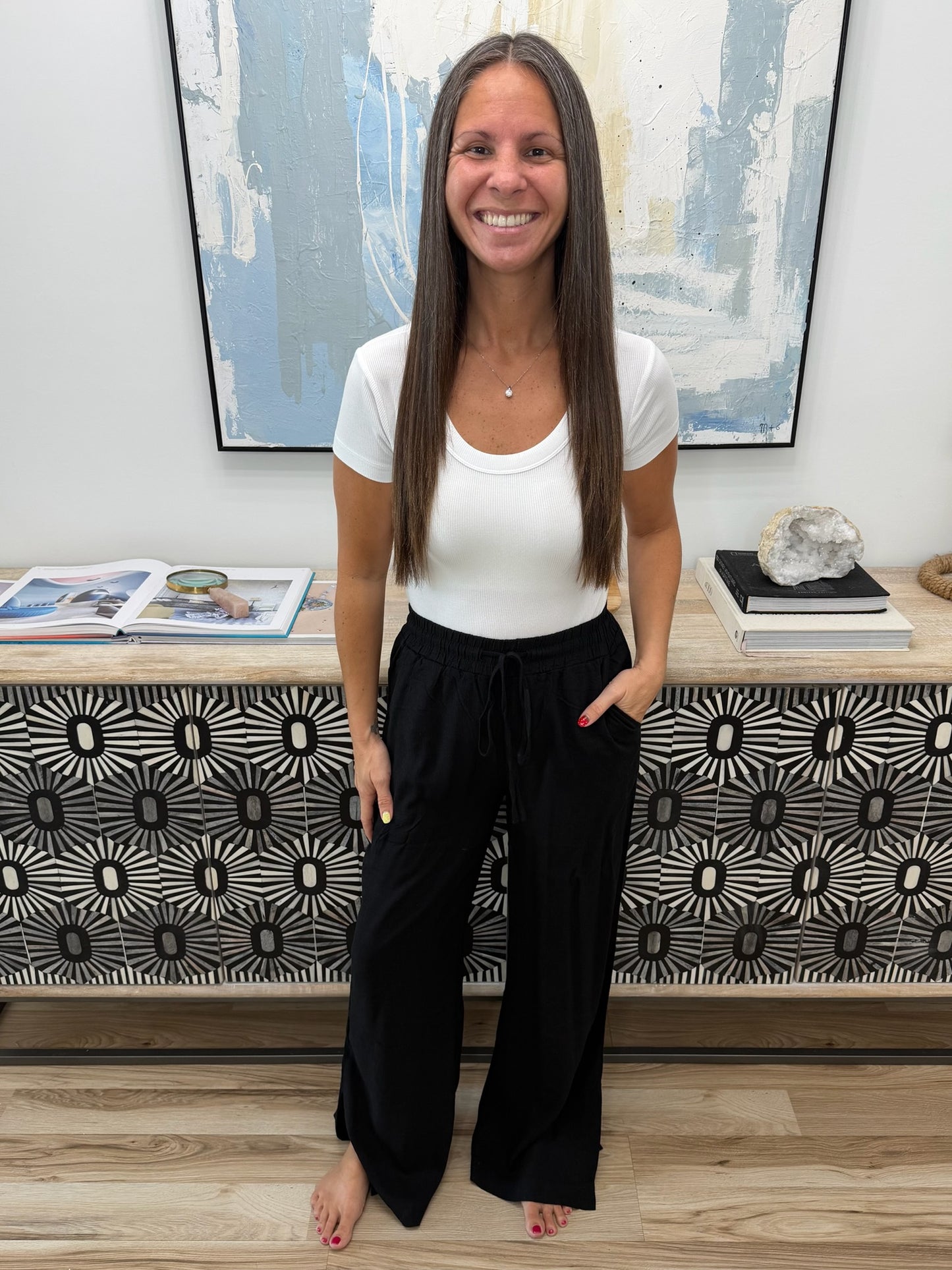 Essential Feeling Straight Leg Lounge Pants in Light in Cocoa