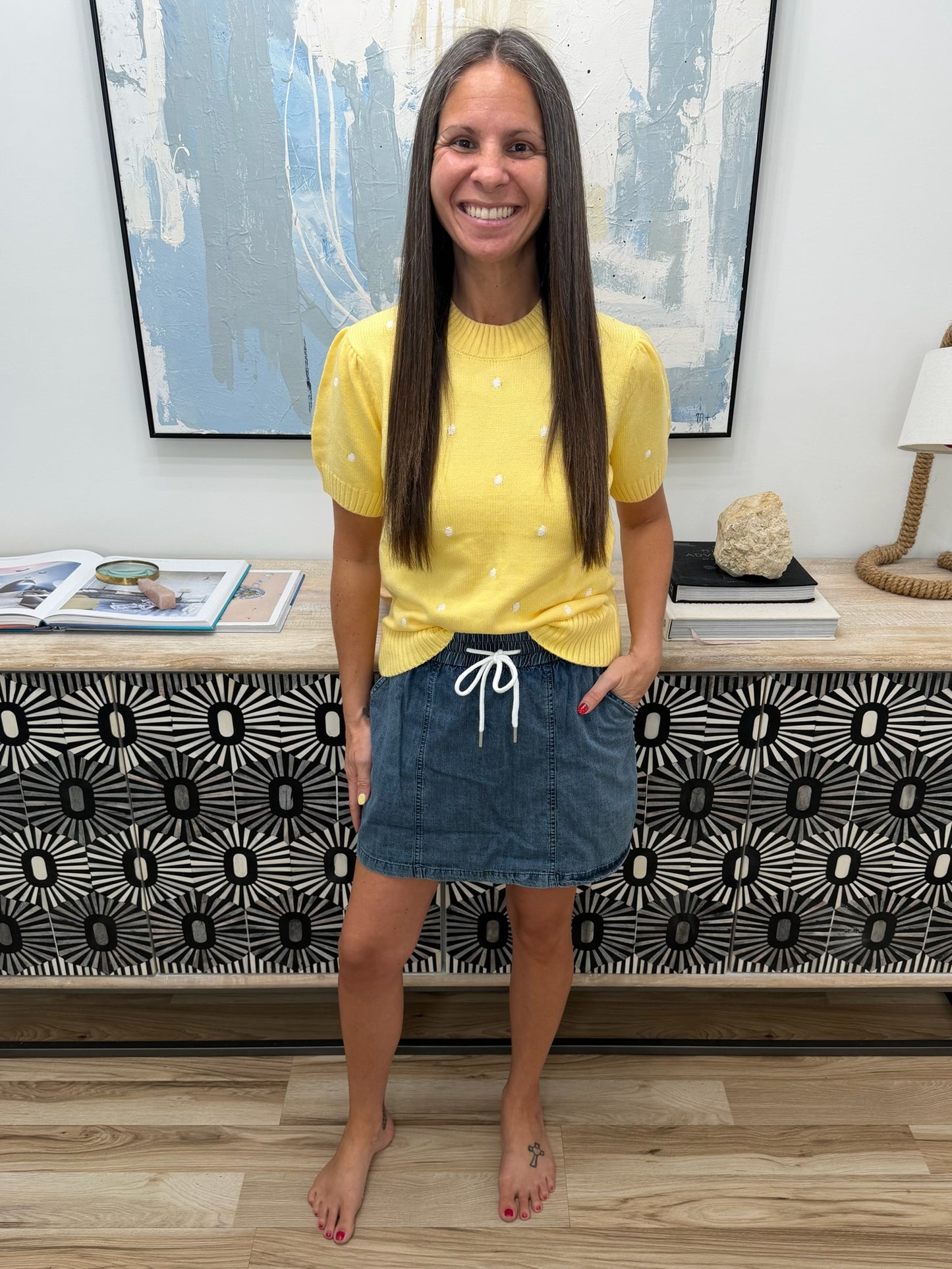 I'd Like to See You Try High Waisted Skort