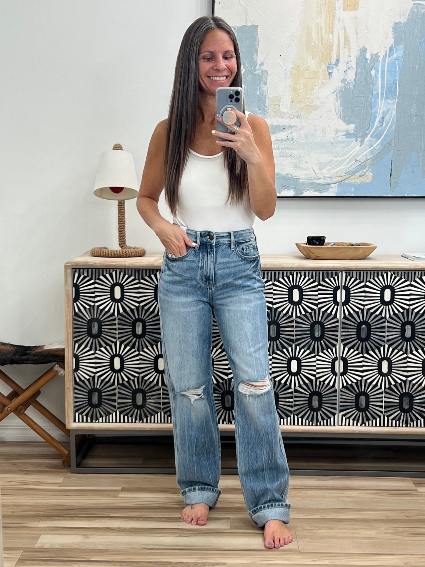 Kayla High Waist Rigid Magic Slim Straight