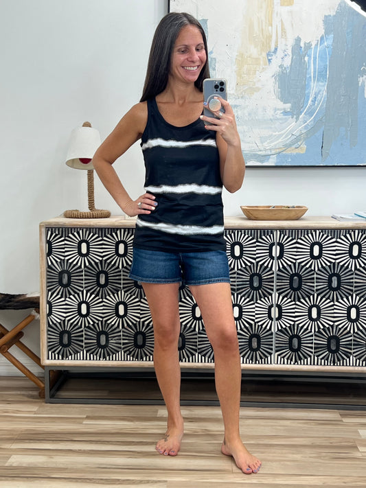 Striped Round Neck Tank Top