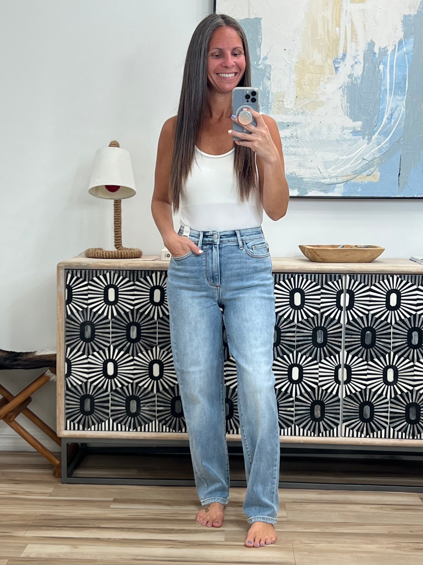 Natalie High Waist Ankle Straight