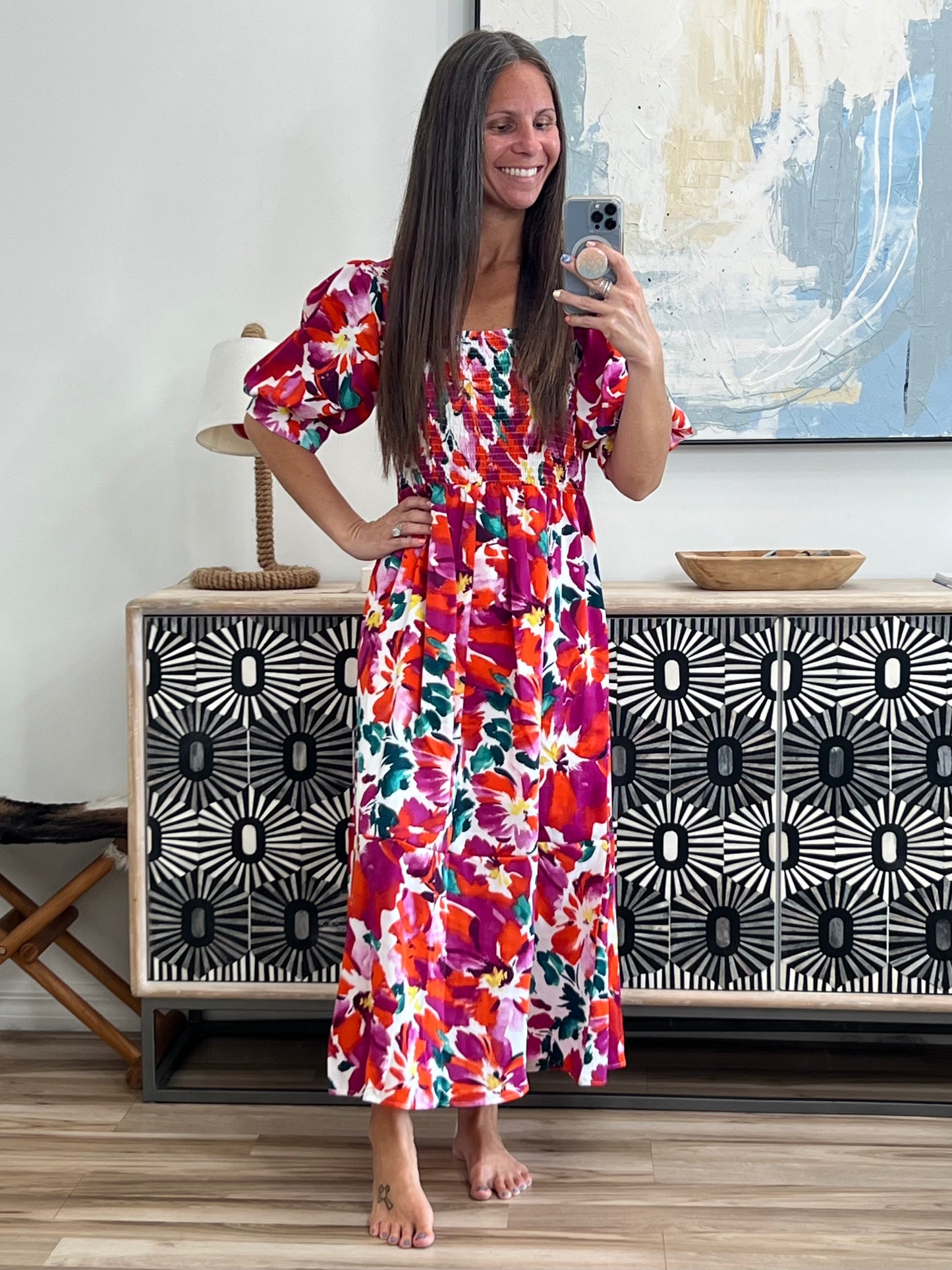 Stroll in the Park Floral Dress