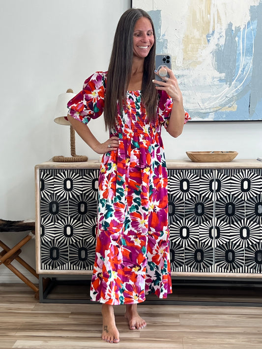 Stroll in the Park Floral Dress