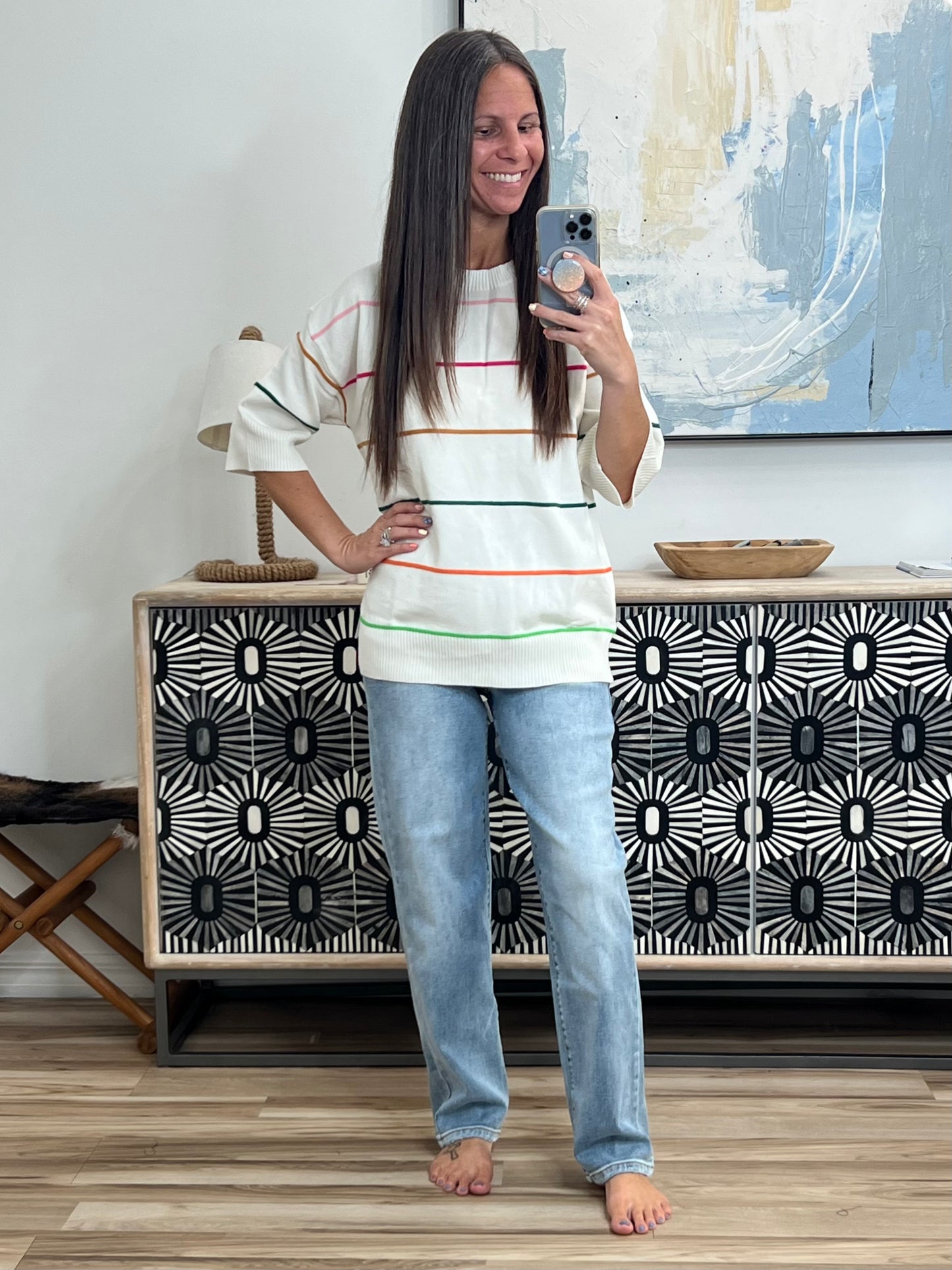 Normal Volume Striped Sweater