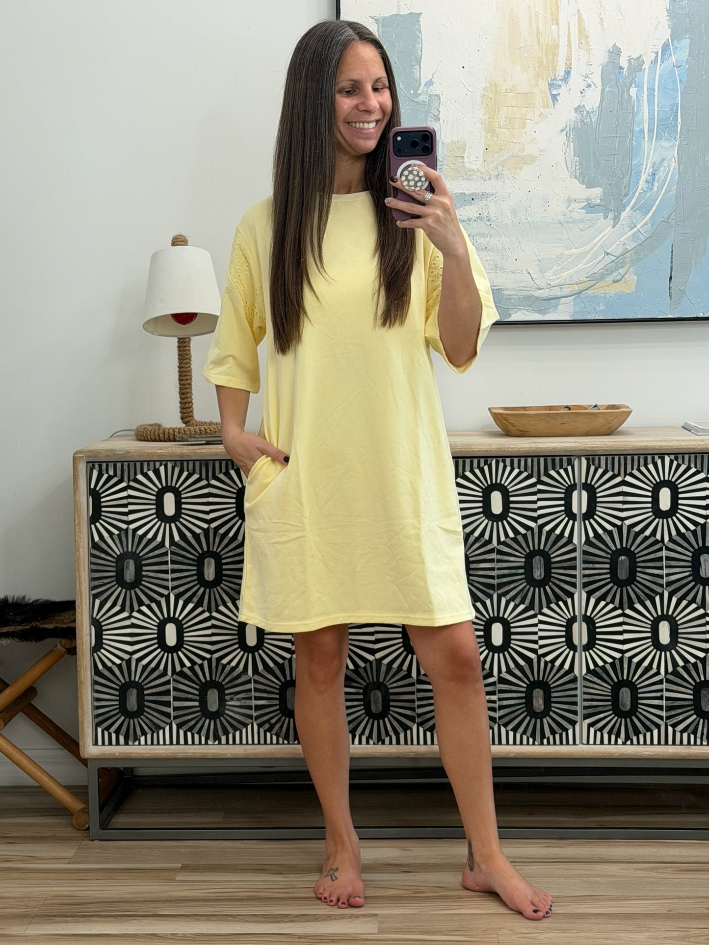 Round Neck Half Sleeve T-Shirt Dress