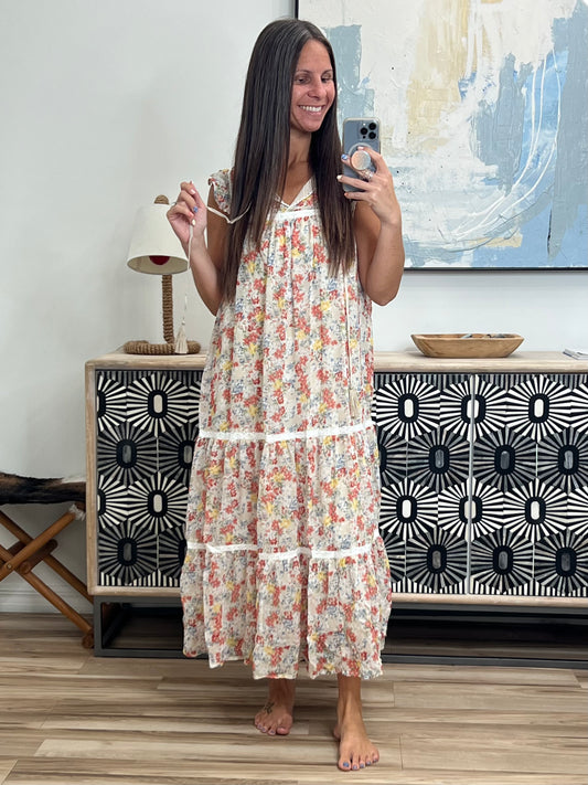 Precisely Me Smock Midi Dress