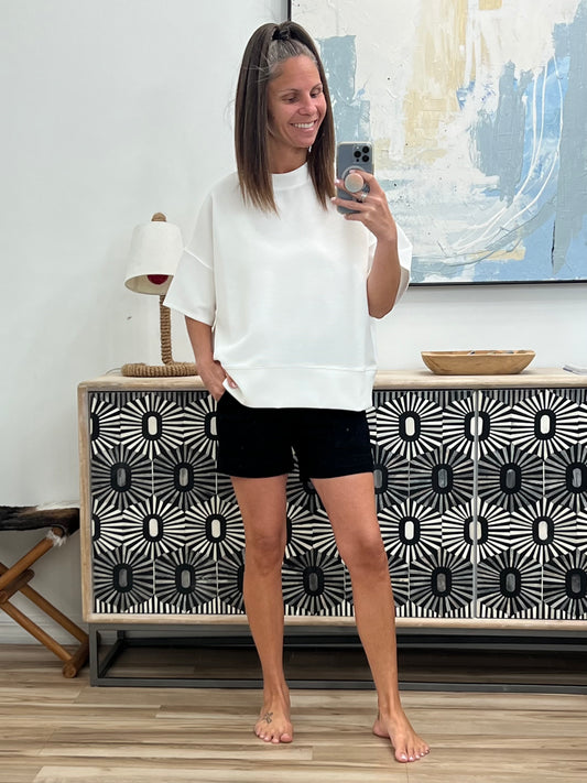 Sense of Clarity Boxy Top in Off White