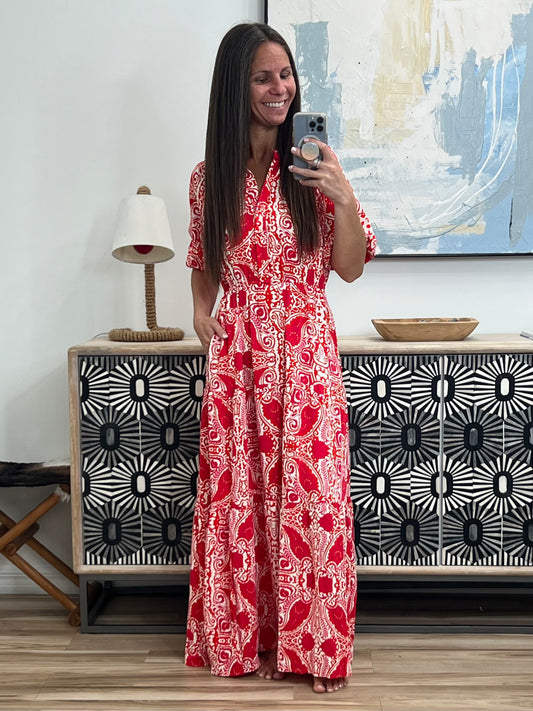 Strolling By Floral Maxi Dress