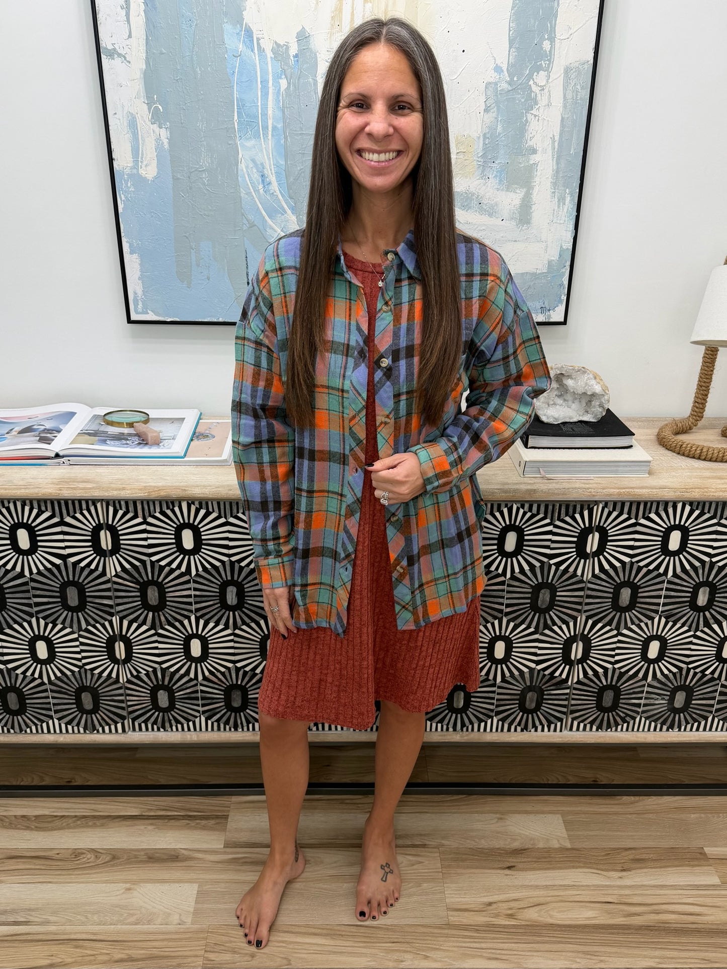 Rustic Rhythm Plaid Button Down