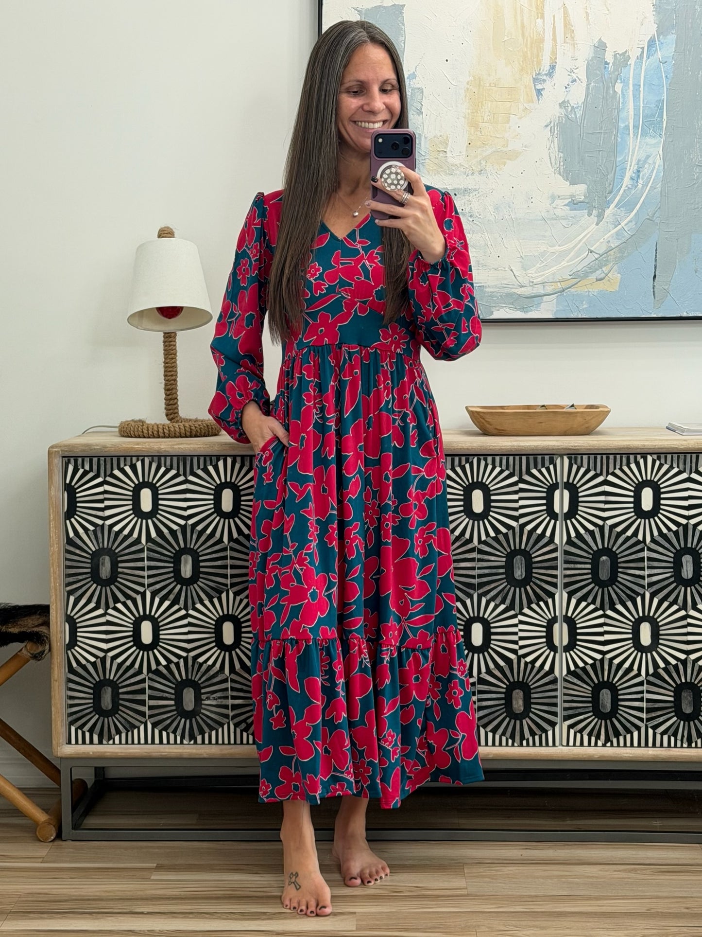 She's Just the Girl for Me V-Neck Dress