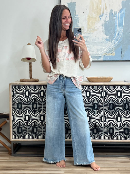 Painting the Roses Color Block Relaxed Top