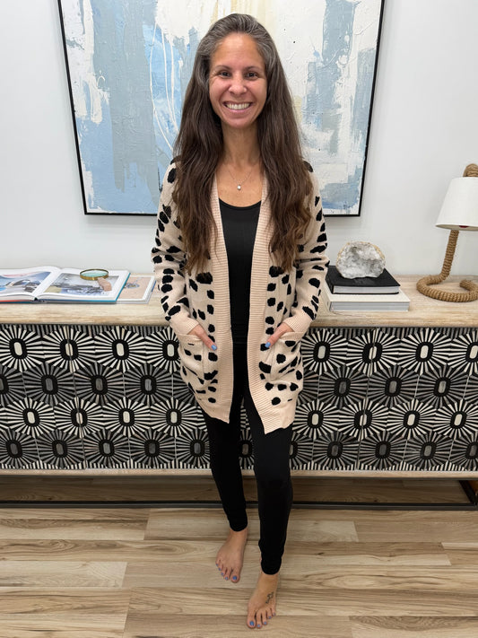 Hits The Spot Open Front Cardigan