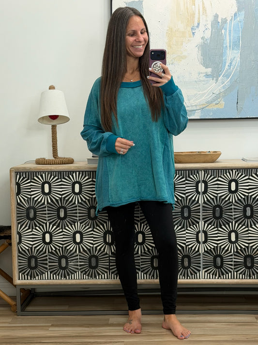 Ocean's Apart Mineral Wash Pullover