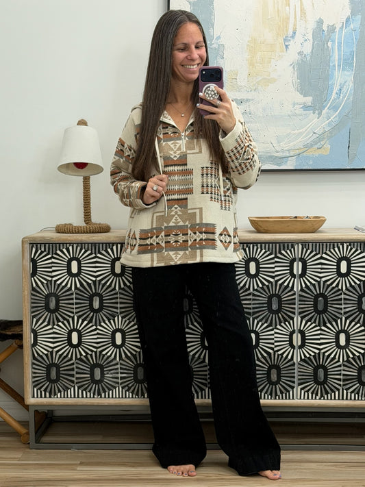 Just Going For It Aztec Hoodie