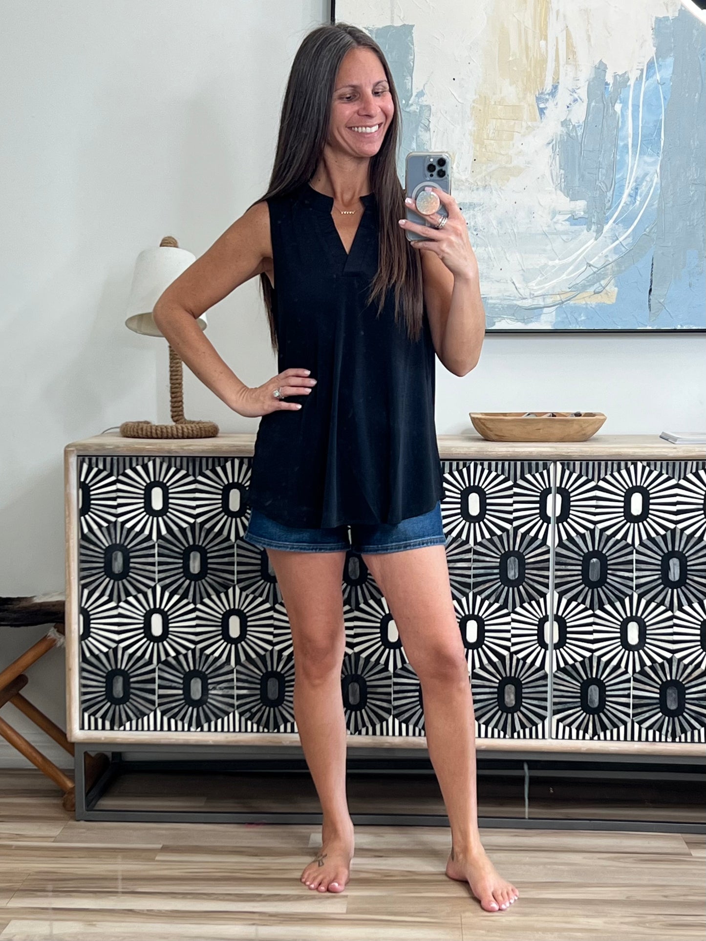 Lizzy Tank Top in Black