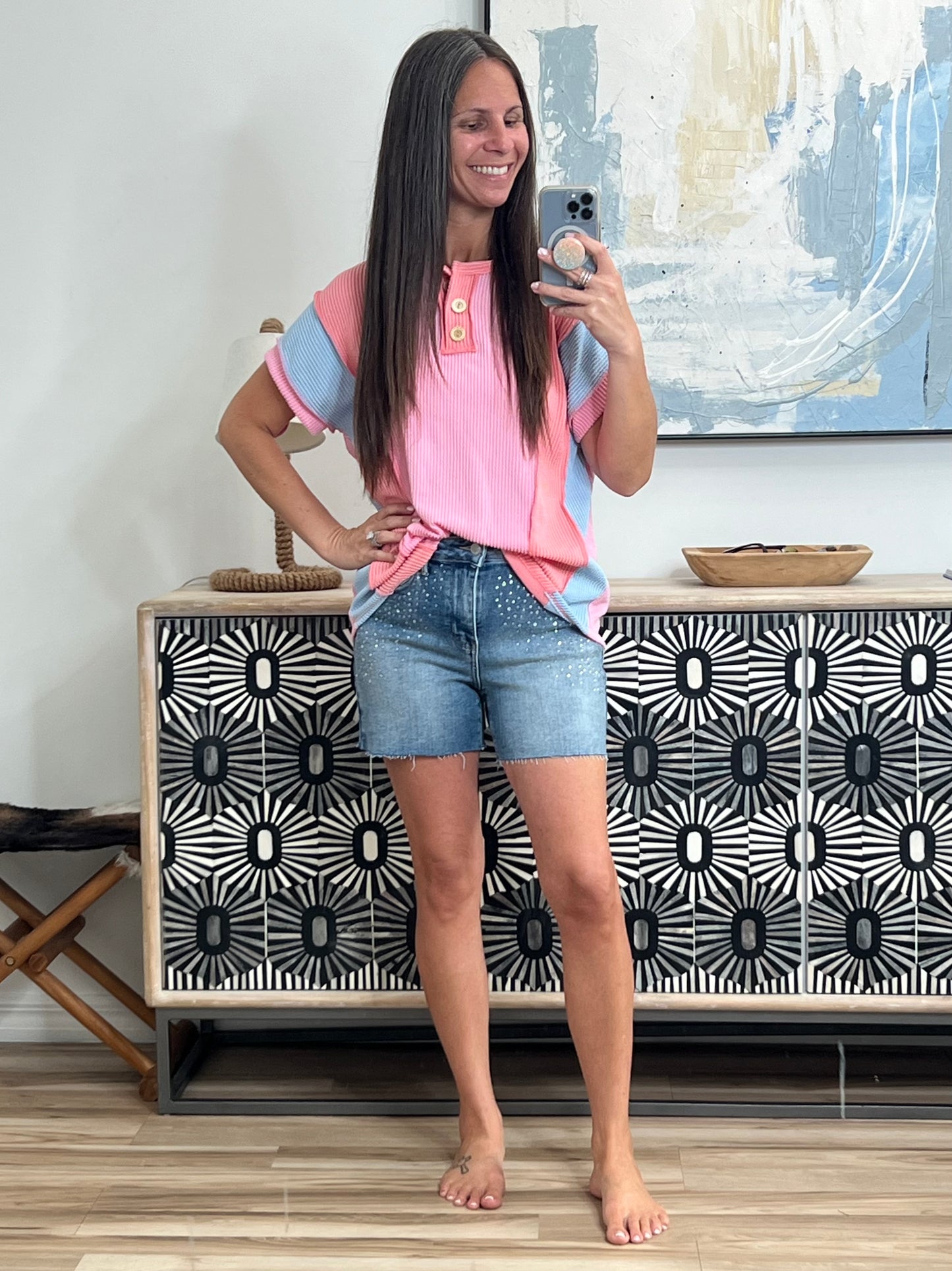 Don't Stop Til' You Get Enough Color Block Top