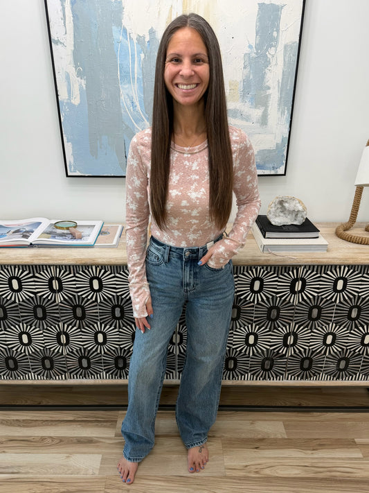 Carlie High Waist Straight Jean in Everyday Indigo