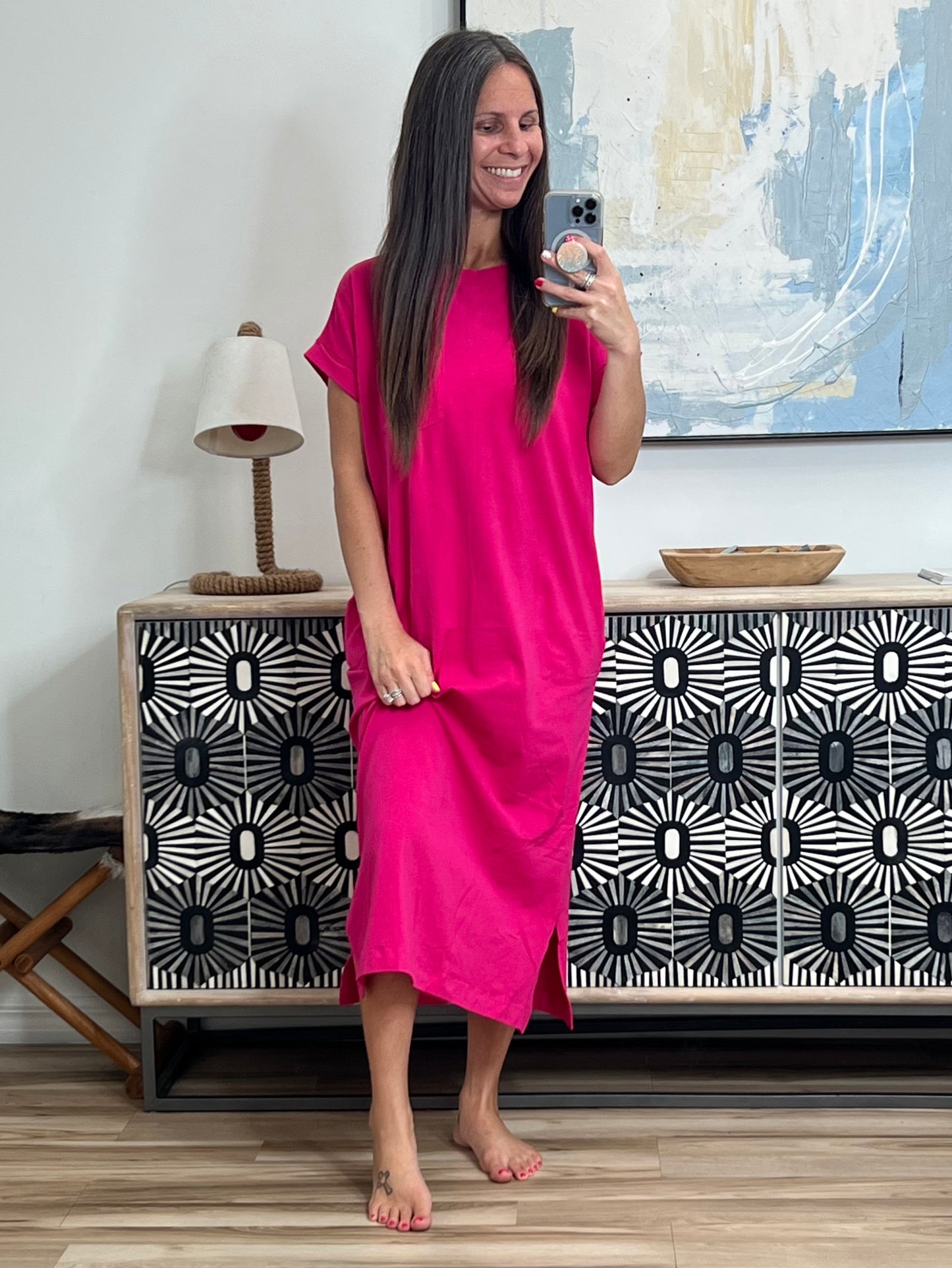 Fix You Right Up Short Sleeve Midi Dress in Dusty Teal