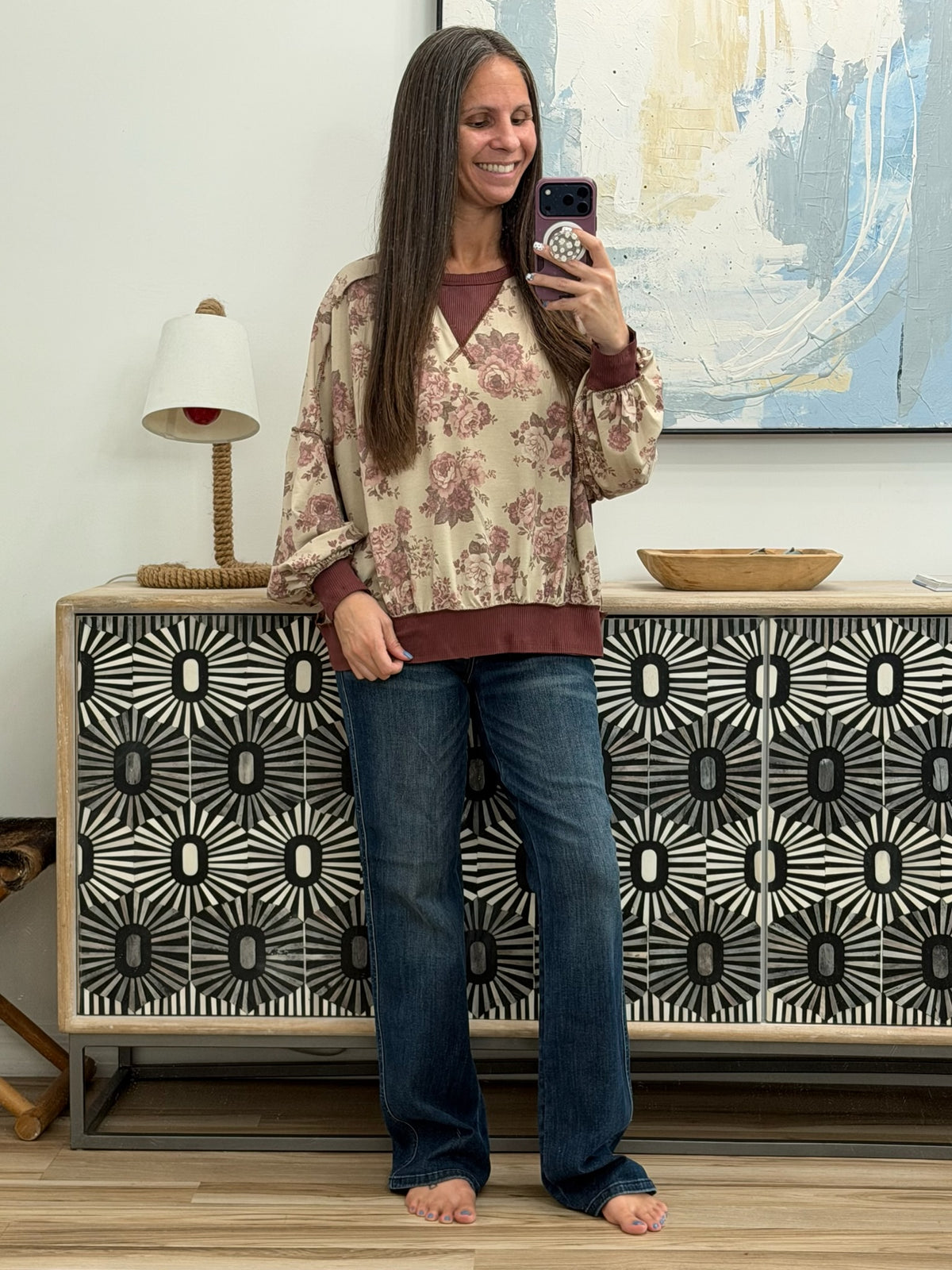 Come Out to Play Contrast Casual Pullover