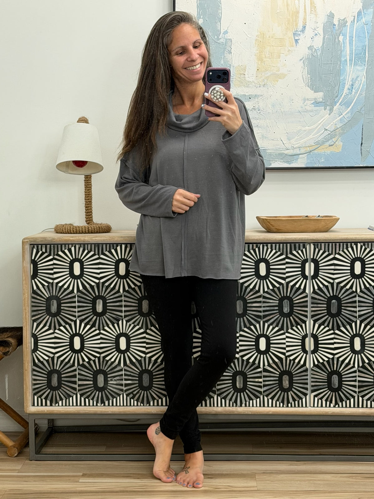 Metro Flow Center Seam Turtleneck