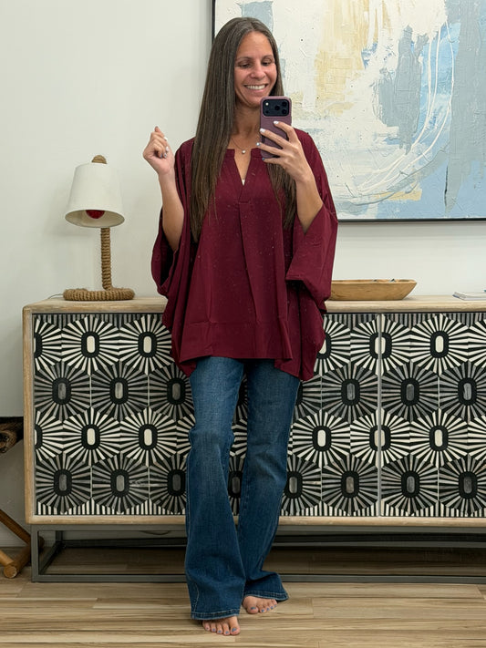 Universal Philosophy Blouse in Wine