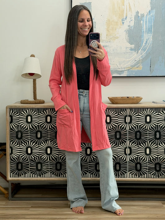 Modern Idealist Open Front Cardigan